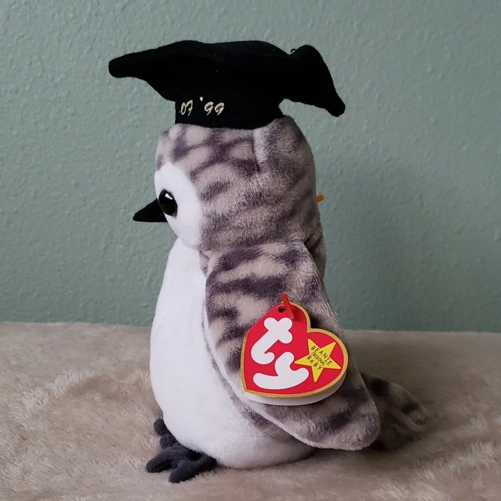 Wiser the Owl 🎓🦉Ty Beanie Baby Graduation Bird🦉 Gift Kids Toy Collectible NWT - Picture 11 of 12